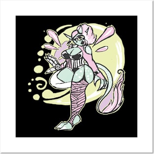 BubbleGum Space Princess Pinup Posters and Art